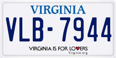 VA license plate VLB7944