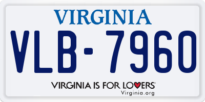 VA license plate VLB7960