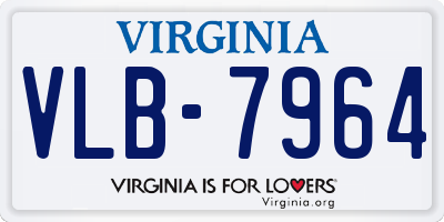 VA license plate VLB7964