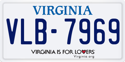 VA license plate VLB7969