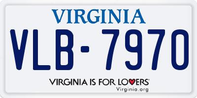 VA license plate VLB7970