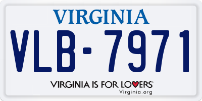 VA license plate VLB7971