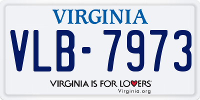 VA license plate VLB7973