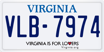 VA license plate VLB7974