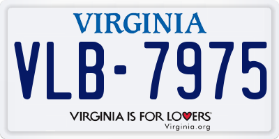 VA license plate VLB7975