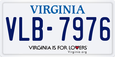 VA license plate VLB7976