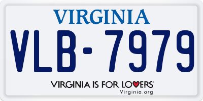 VA license plate VLB7979