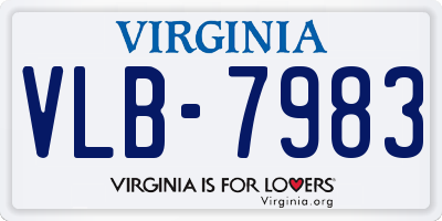 VA license plate VLB7983