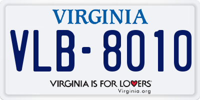 VA license plate VLB8010
