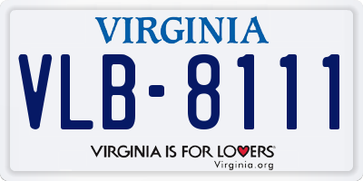 VA license plate VLB8111