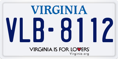VA license plate VLB8112