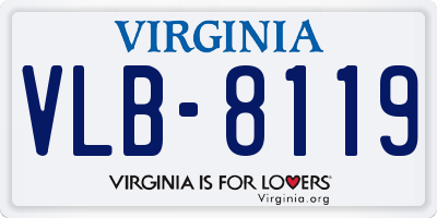 VA license plate VLB8119