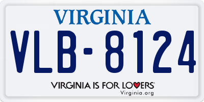 VA license plate VLB8124