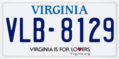 VA license plate VLB8129