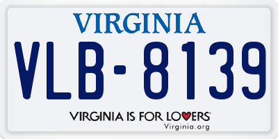 VA license plate VLB8139