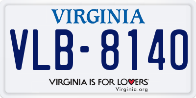 VA license plate VLB8140