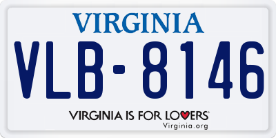 VA license plate VLB8146