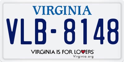 VA license plate VLB8148