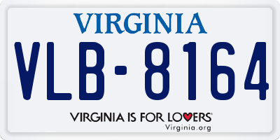 VA license plate VLB8164