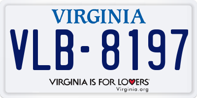 VA license plate VLB8197