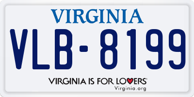 VA license plate VLB8199