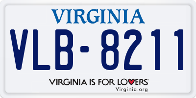VA license plate VLB8211