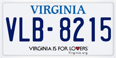 VA license plate VLB8215