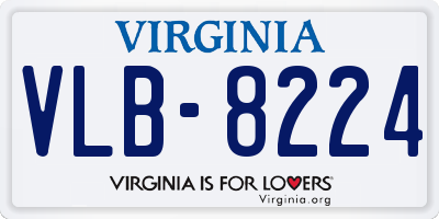 VA license plate VLB8224