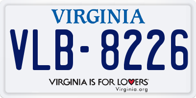 VA license plate VLB8226
