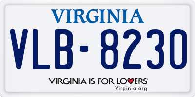 VA license plate VLB8230