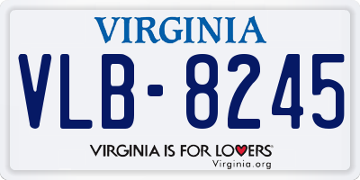 VA license plate VLB8245