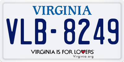 VA license plate VLB8249