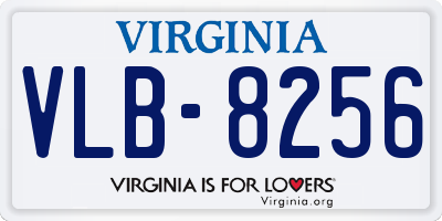 VA license plate VLB8256