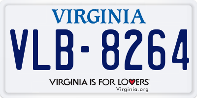 VA license plate VLB8264
