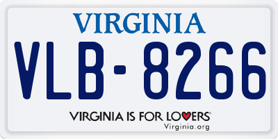 VA license plate VLB8266