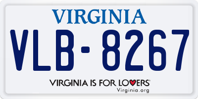 VA license plate VLB8267