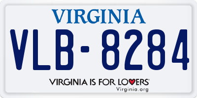 VA license plate VLB8284