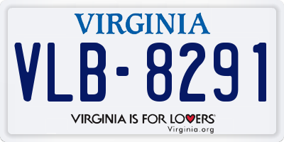 VA license plate VLB8291