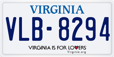 VA license plate VLB8294