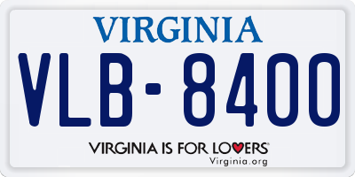 VA license plate VLB8400