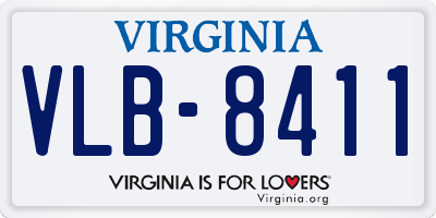 VA license plate VLB8411