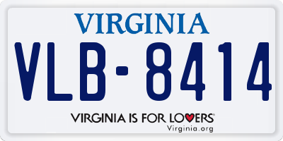 VA license plate VLB8414