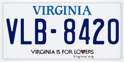 VA license plate VLB8420