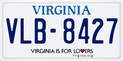 VA license plate VLB8427