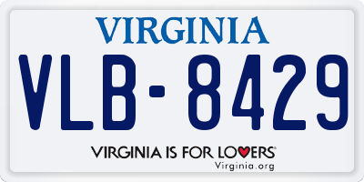 VA license plate VLB8429