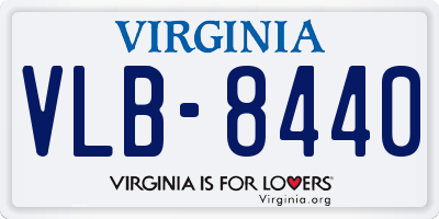 VA license plate VLB8440