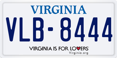 VA license plate VLB8444