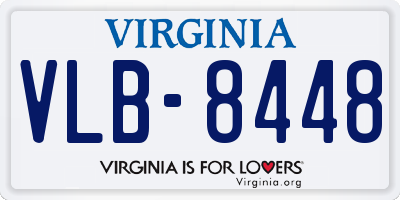 VA license plate VLB8448