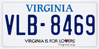 VA license plate VLB8469