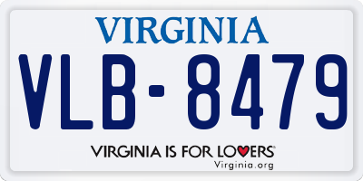 VA license plate VLB8479